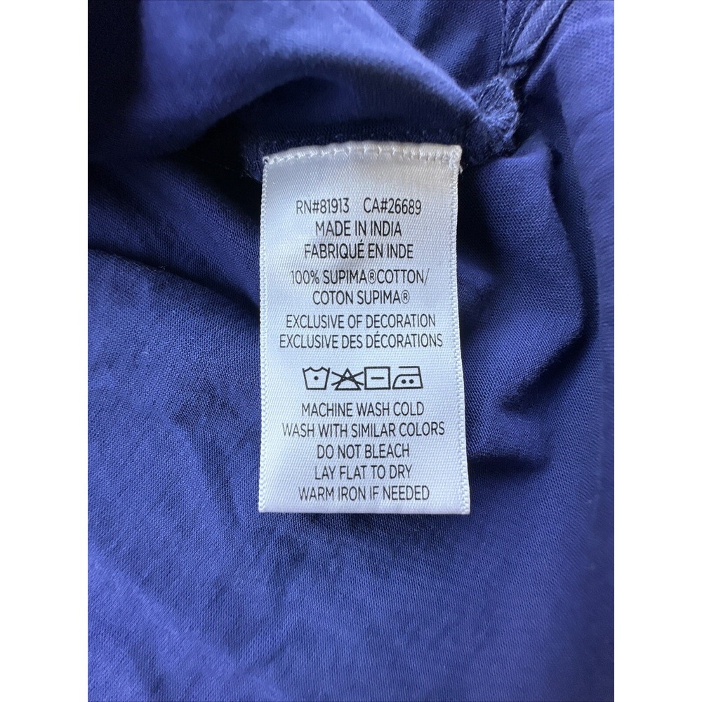 Robert Graham Polo Mens Large Navy Blue Short Sleeve Shirt‎ Lightweight Logo - Picture 8 of 11